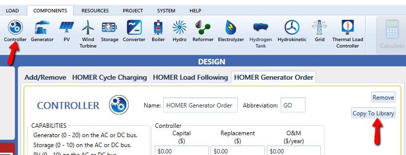 Controller Component in HOMER Pro - microgrid control strategies begin here