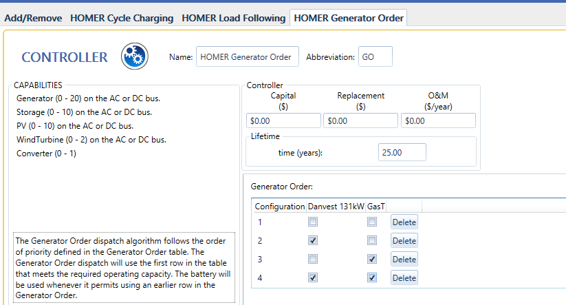 HOMER Generator Order Dispatch provides microgrid control